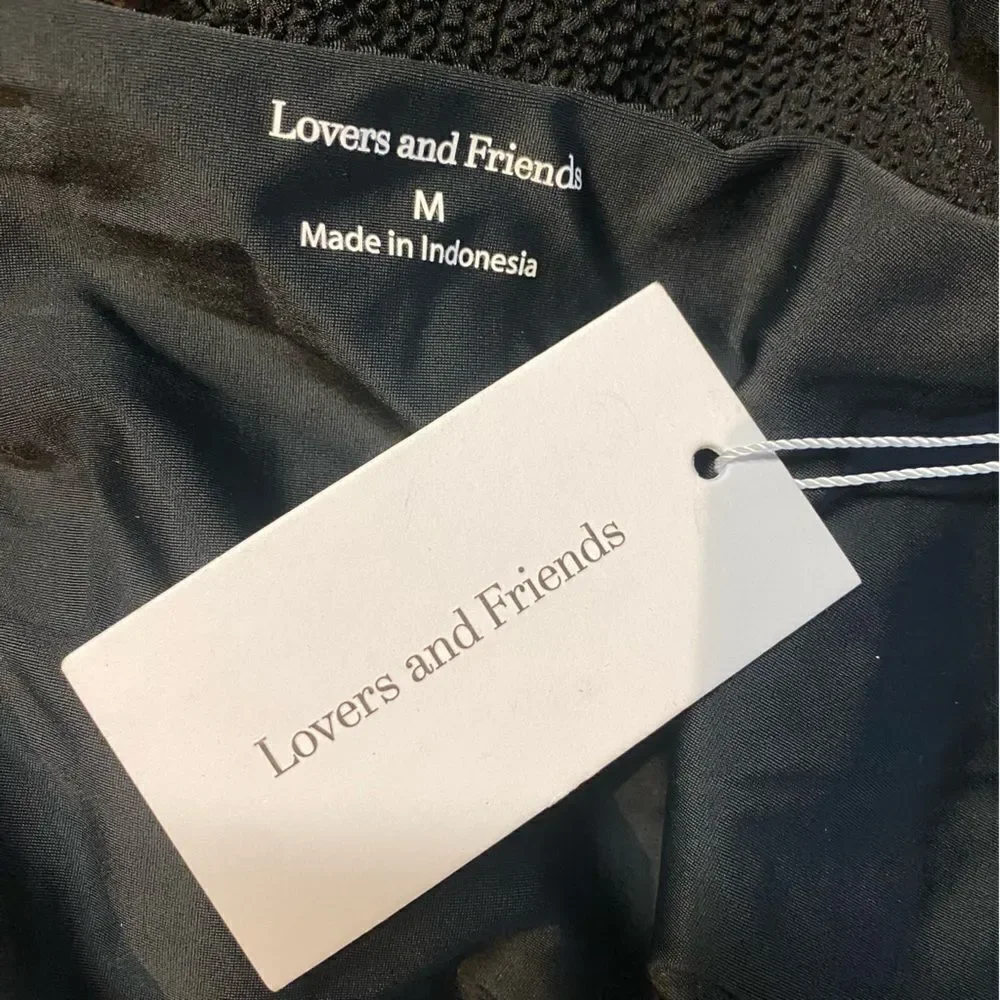 NWT Lovers and Friends Maira one piece swimsuit tie front bathing suit Revolve M - Picture 8 of 8